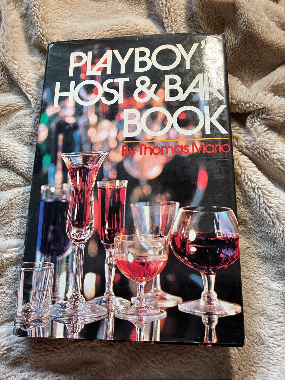 PLAYBOY Host & Bar Book – Black cover with red and pink glassware